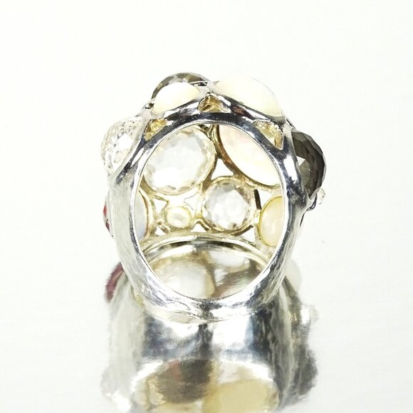 IPPOLITA Wonderland Collection Quartz & Mother of Pearl Doublets Dome Ring Sz 7